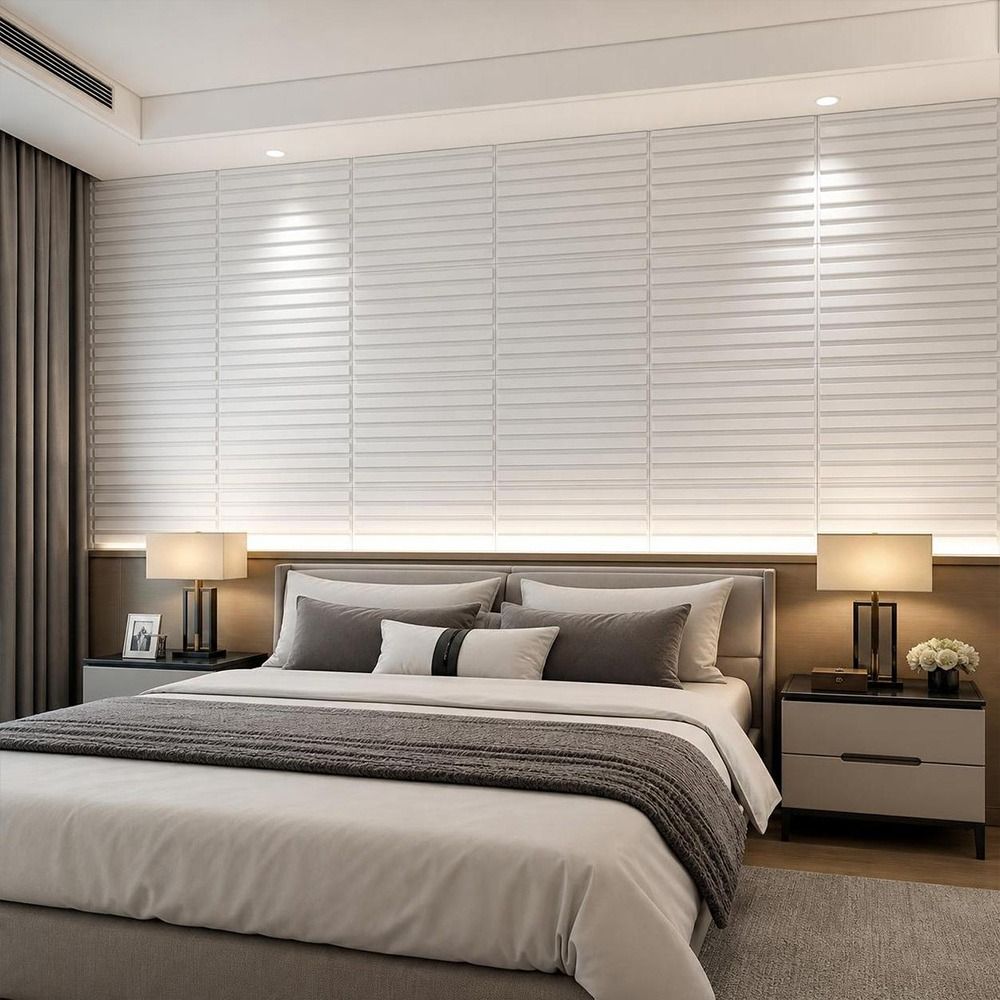 Panel de Pared 3D Blanco 50*50 - Pvc Panel Background reseña y precio